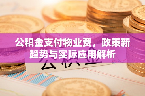 矿区公积金支付物业费，政策新趋势与实际应用解析