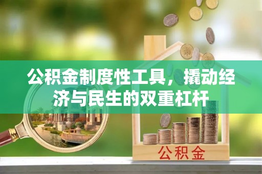矿区公积金制度性工具，撬动经济与民生的双重杠杆