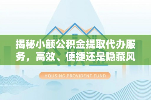 矿区揭秘小额公积金提取代办服务，高效、便捷还是隐藏风险？