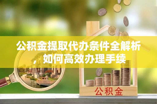 矿区公积金提取代办条件全解析，如何高效办理手续
